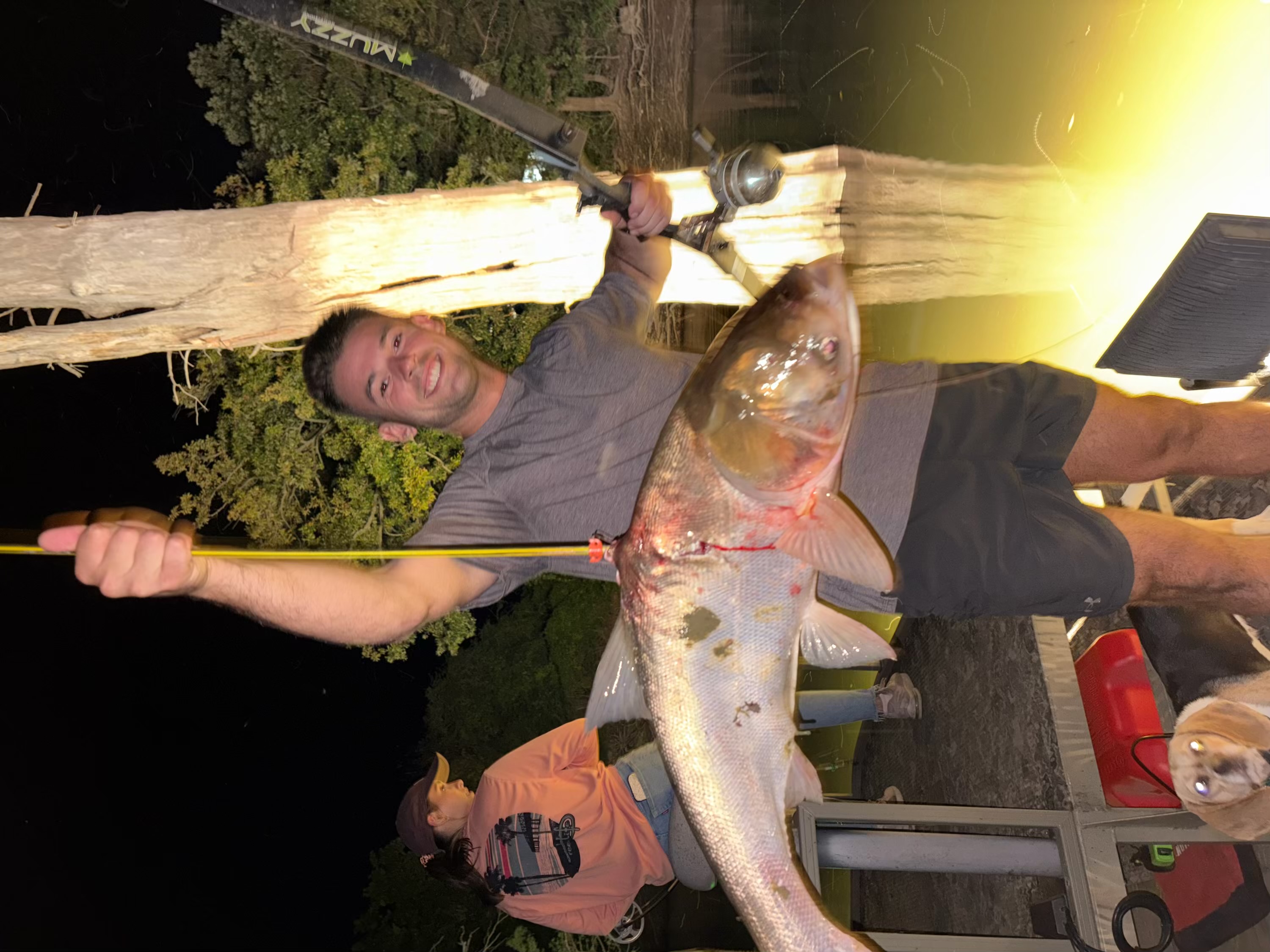 Bowfishing catch on the boat