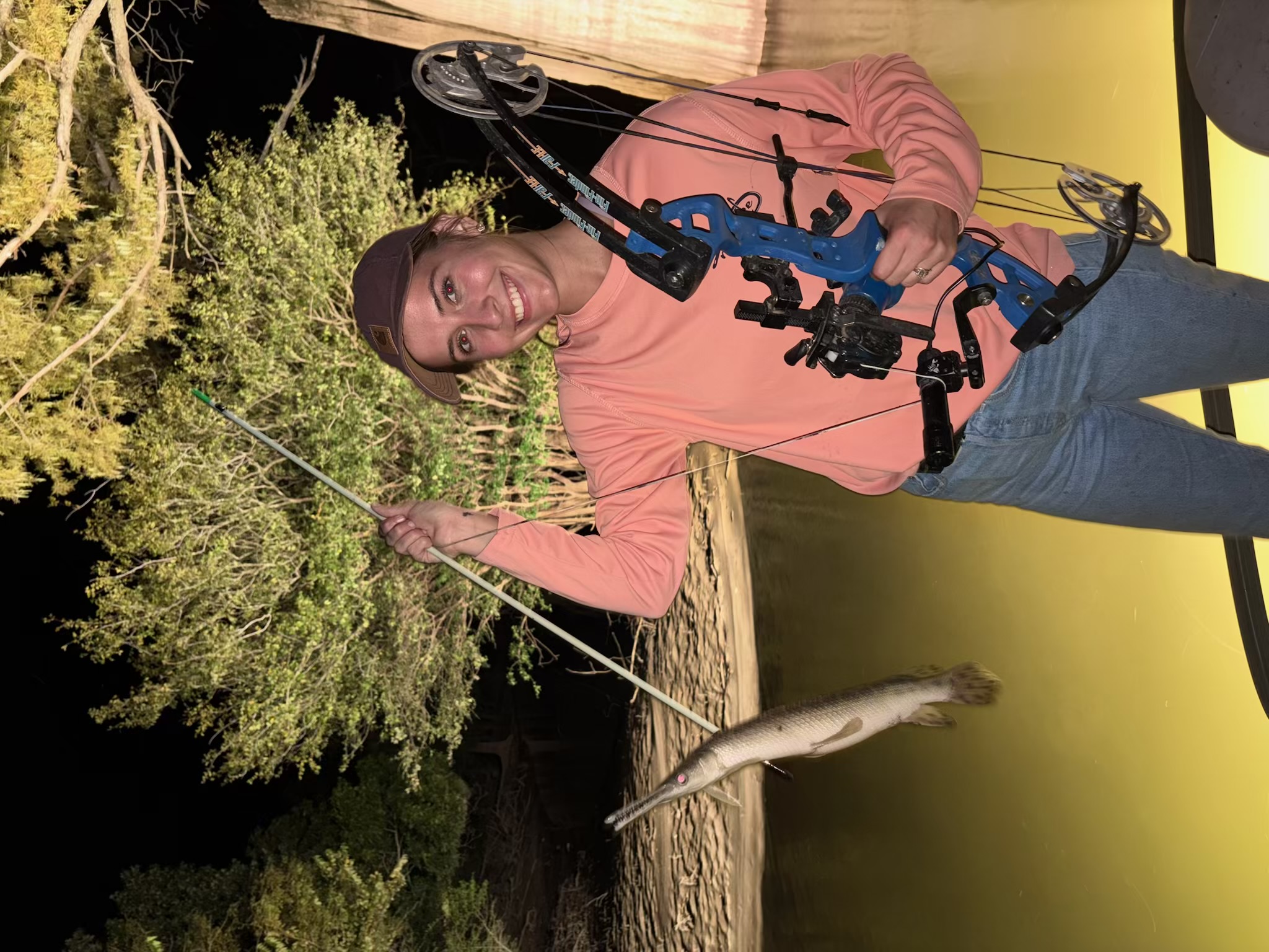 Bowfishing with compound bow